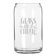 Merry Christmas Can Glass