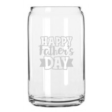 Happy Father's Day Can Glass