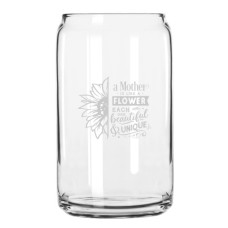 Happy Mother's Day Can Glass