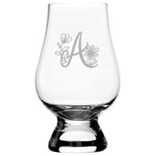 Monogrammed Daishy Daisy Script Glencairn Whisky Glass