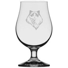 Cat Themed Crystal Iona Beer Glass