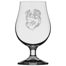 Dog Themed Crystal Iona Beer Glass