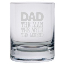 Happy Father's Day Stolzle Crystal Rocks Glass