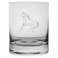 Horse Themed Stolzle Rocks Glass