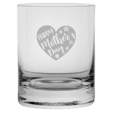 Happy Mother's Day Stolzle Crystal Rocks Glass