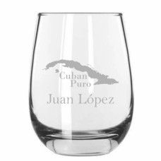 Cigar Themed Stemless Wine Glass