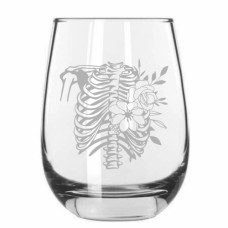 Happy Halloween Stemless Wine Glass