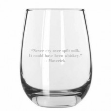 Famous Quotes 15.25oz Libbey Etched Stemless Wine Glass