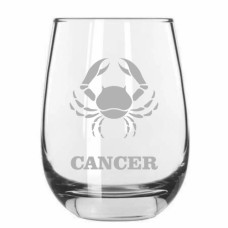 Zodiac Themed Stemless Wine Glass