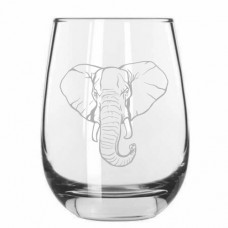 Zoo Themed Stemless Wine Glass