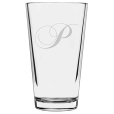 Monogrammed Chopin Script Libbey Pint Glass