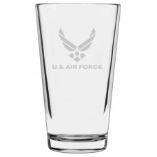 Air Force Military Themed Etched Libbey Pint Glass