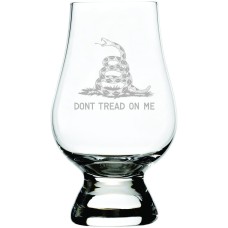 Don't Tread On Me Quote Etched Glencairn Crystal Whisky Glass