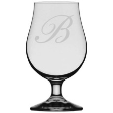 Bix Script Monogrammed Glencairn Crystal Iona Beer Glass