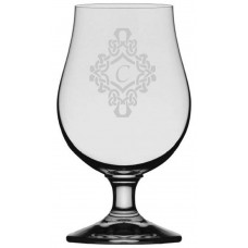 Decorated Monogrammed Glencairn Crystal Iona Beer Glass