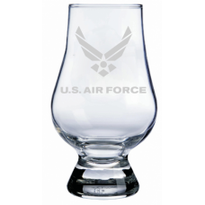 Air Force Military Themed Etched Glencairn Whisky Glass