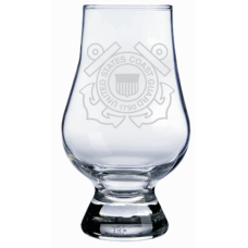 Coast Guard Military Themed Etched Glencairn Whisky Glass