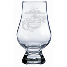Marines Military Themed Etched Glencairn Whisky Glass