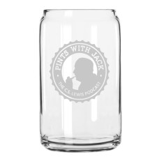 Pints With Jack Engraved Beer Can Glass