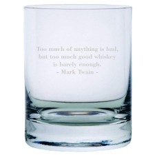 Mark Twain Quote Rocks Whisky Glass