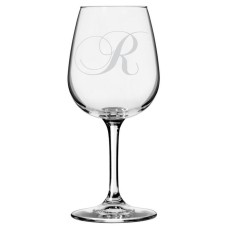 Monogrammed Chopin Script Libbey All Purpose Wine Glass